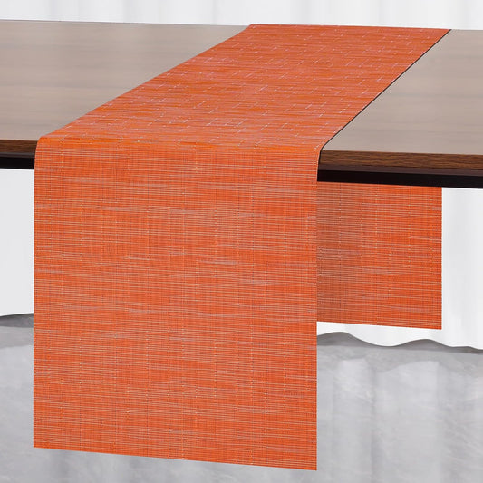 Myir JUN Table Runner, Vinyl Table Runner Indoor 55 Inch Long Arbitrarily Cropped Runner for Table Heatproof for Home Party (Orange, 15 x 55 inch)