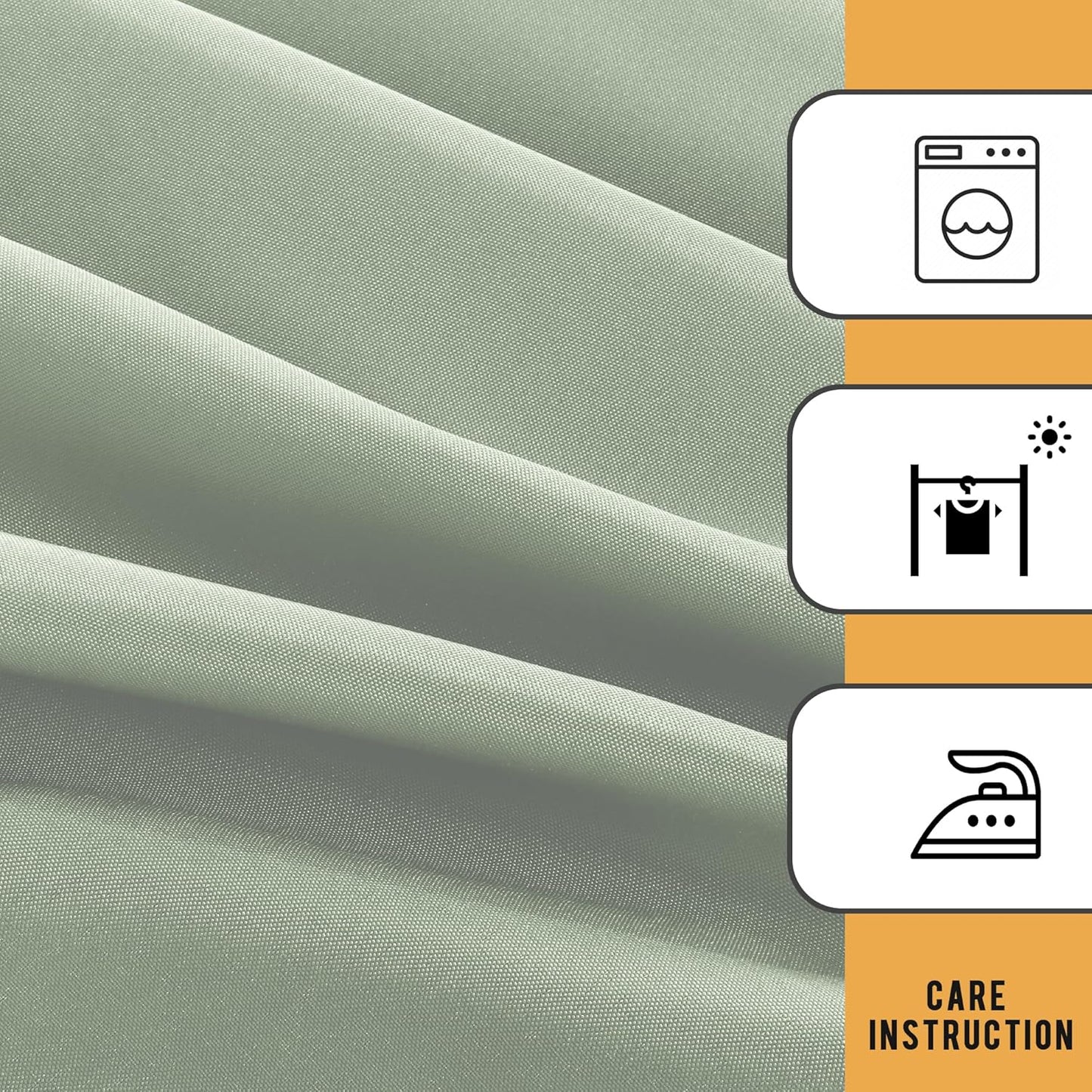 Obstal 2 Pack 4ft Tablecloths for Rectangle Tables - Water Resistant Washable Fabric Polyester Rectangle Table Cover Protector for Wedding, Banquet and Trade Shows, 48" L x 24" W x 30" H, Sage Green