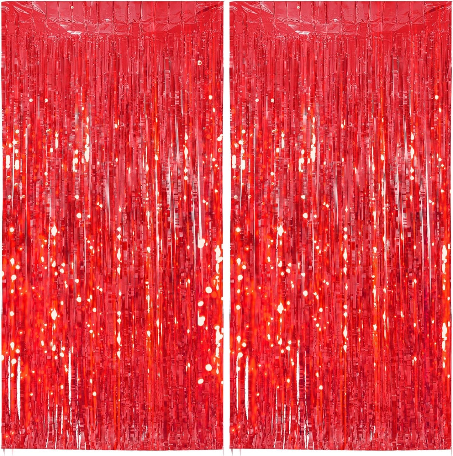 Streamer Party Decorations - 3.28 ft x 6.56 ft Metallic Foil Fringe Curtains Party Streamer Photo Backdrop for Birthday, Wedding, Baby Shower & Holiday Decor