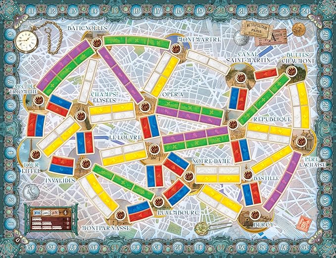 Asmodee Ticket to Ride Paris Board Game - Train Route-Building Strategy Game with Detailed Parisian Buses, Fun Family Game for Kids & Adults, Ages 8+, 2-4 Players, 10-15 Min Playtime
