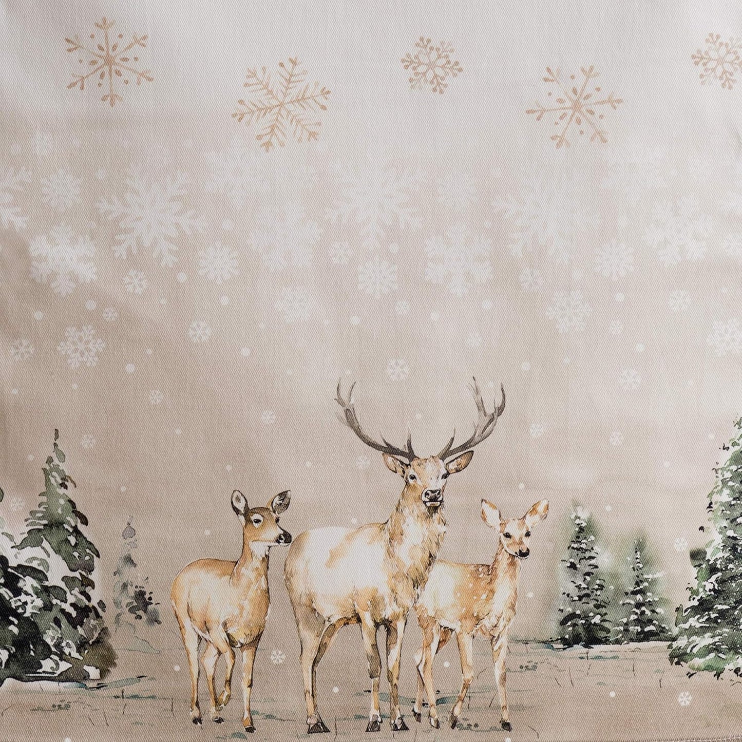 Maison d' Hermine Table Runner 100% Cotton Single Layer Table Runners 90 inches Long for Thanksgiving Christmas Decorations Home Kitchen Dining Party Wedding (Deer in The Woods, 14.5" x 90")