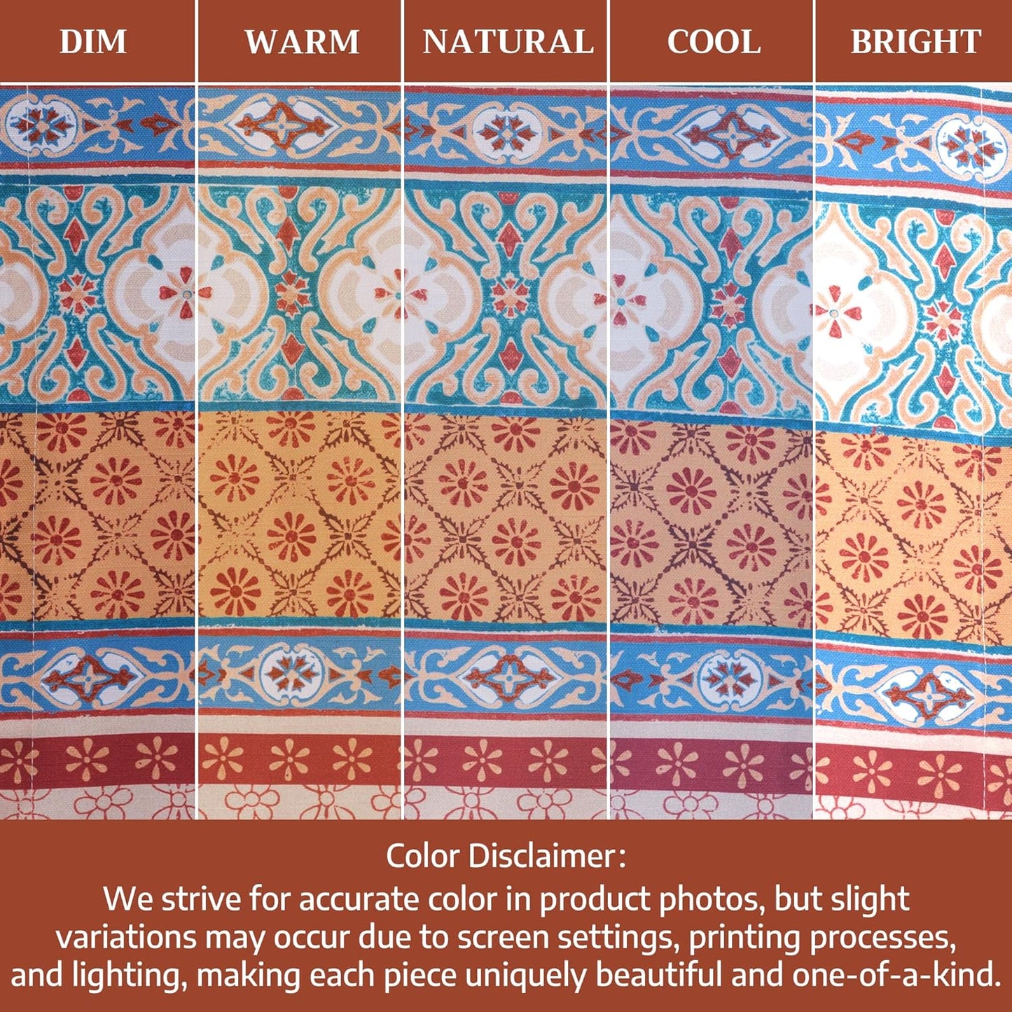 Maison d' Hermine Table Runner 100% Cotton Single Layer Table Runners 72 inches Long for Thanksgiving Christmas Decorations Home Kitchen Dining Party Wedding (Romane, 14.5" x 72")