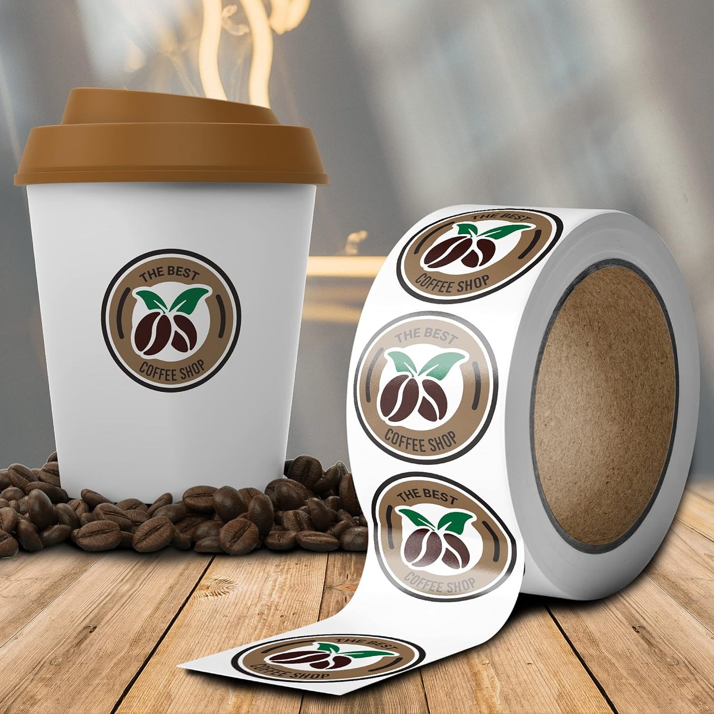 Custom Sticker Roll Labels — Logo Stickers Customized Labels — Custom Stickers for Business Logo (Circle)