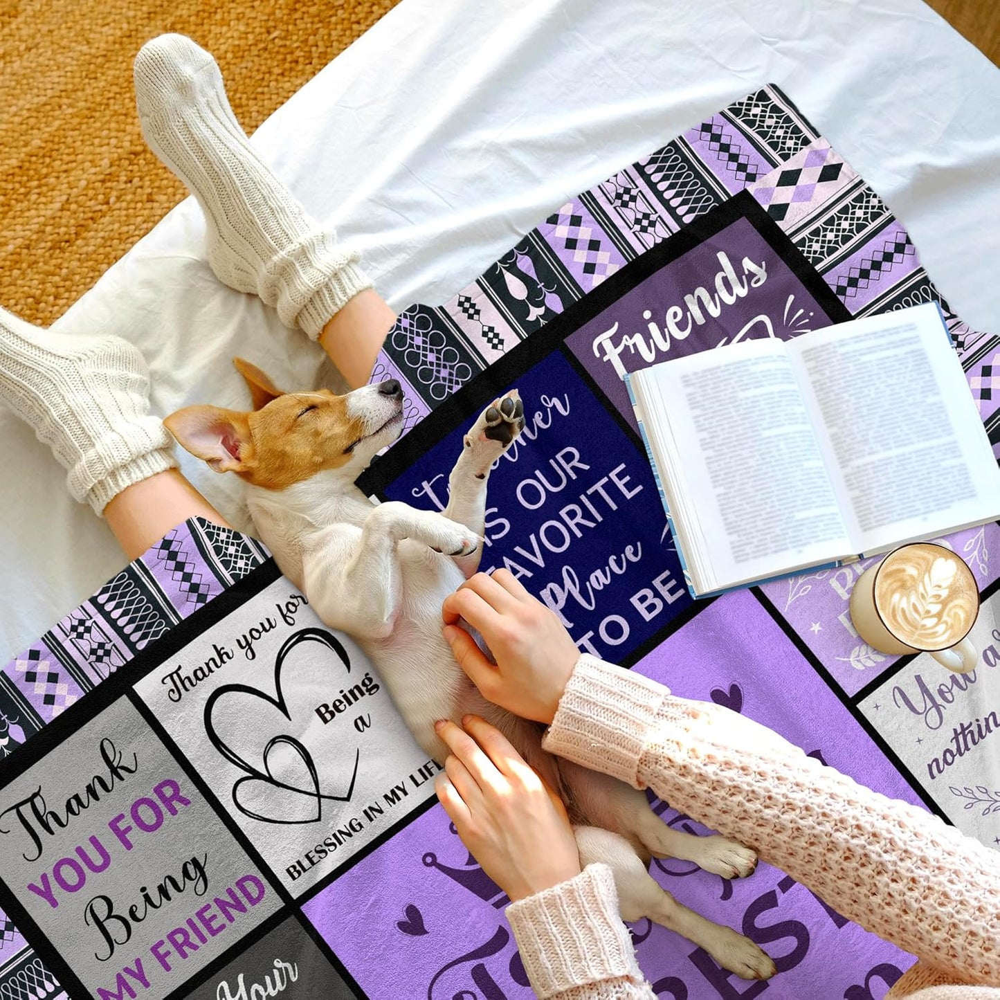 Best Friend Birthday Gifts for Women Friendship, Long Distance Friendship Gifts for Women, Christmas Mother's Day Birthday Gifts for Best Friend Woman, BFF/Soul Sister/Bestie Blanket 60" x 50"