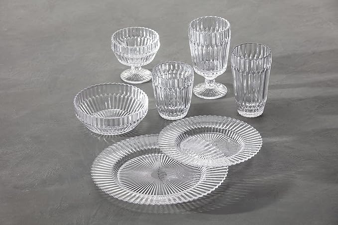 Fortessa Archie Glass Dinner Plate, 10.6 Inch, Clear
