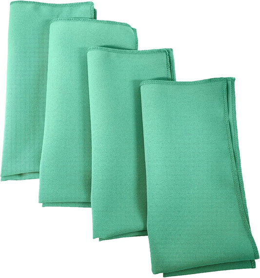 LA Linen 4-Pack Poly Blend Napkins - Soft, Washable, Stain & Wrinkle Resistant - Dinner & Party Napkins - 18x18 - Mint