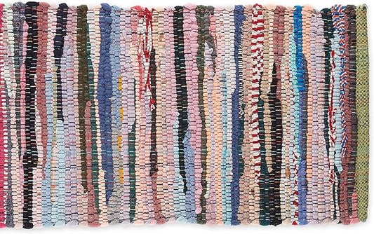 DII Handmade Chindi Tabletop, Reversible and Machine Washable, Table Runner, 14x72, Multicolor