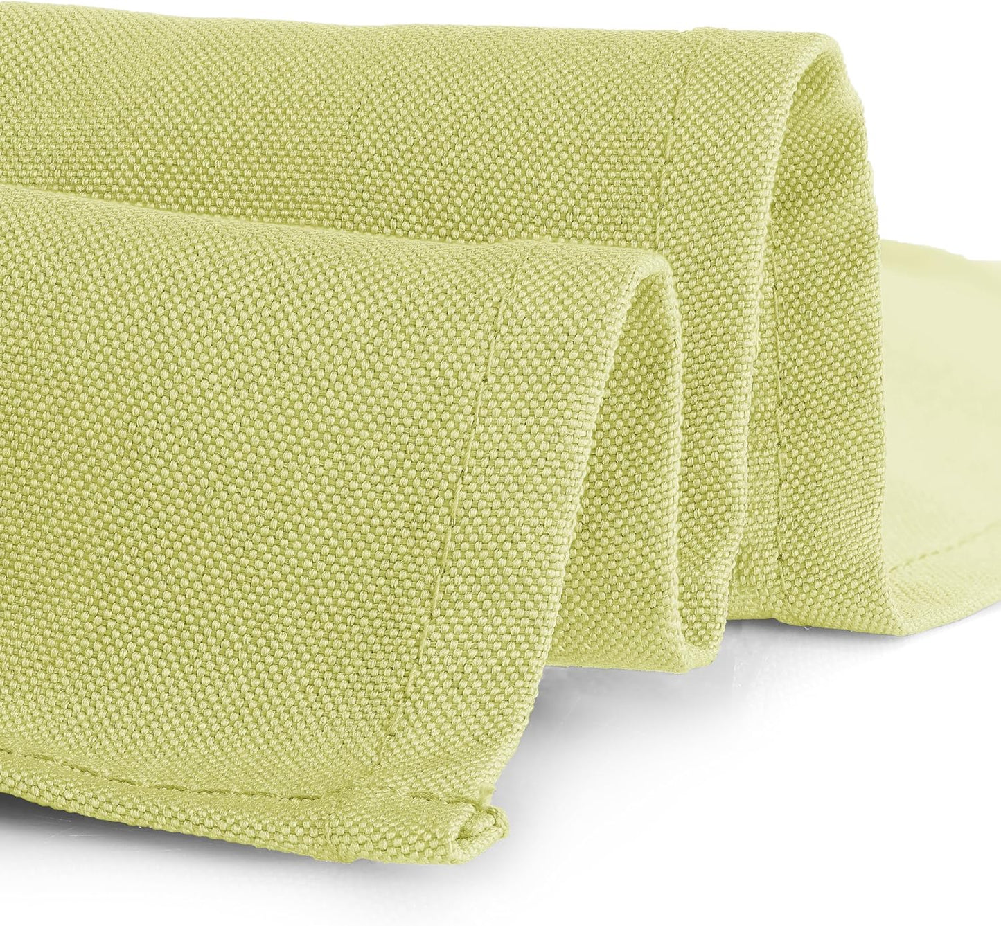 Gee Di Moda Cloth Napkins - 17 x 17 Inch Yellow Dinner Napkins - Set of 12 Soft & Absorbent Washable Fabric Cloth Table Napkins with Hemmed Edges for Hotel Restaurant, Holiday Parties & Wedding