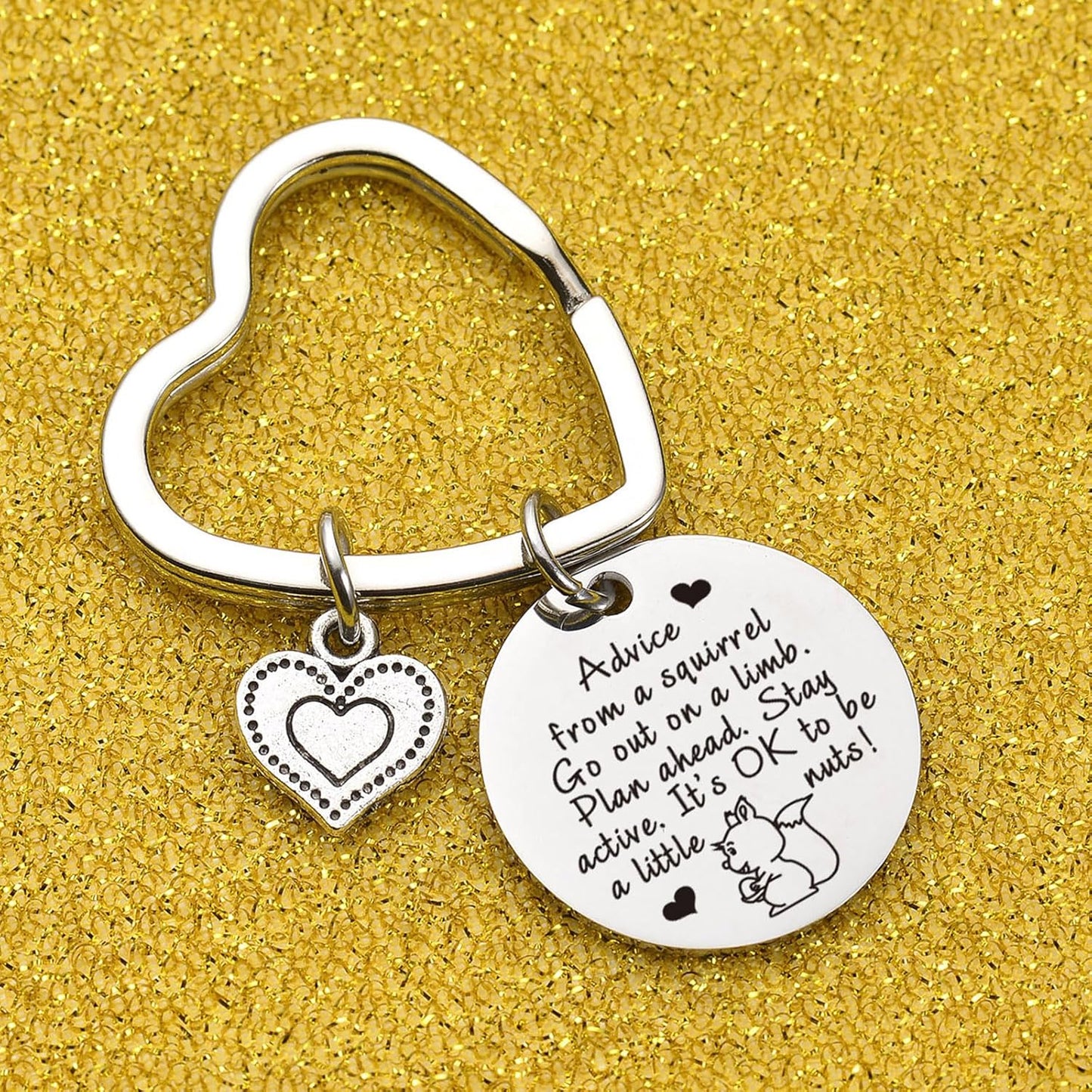 7RVZM Squirrel Decor Squirrel Lovers Gifts For Mom Squirrel Whisperer Keychain Cousin Keychain