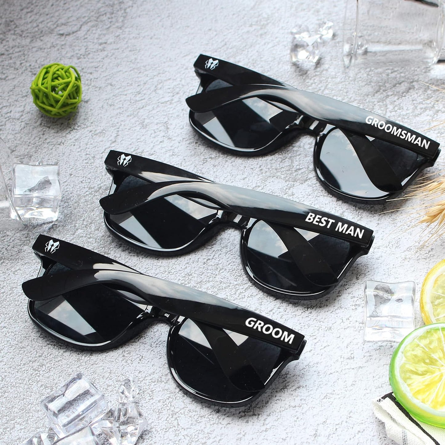 LotsBuyLots Groomsmen Sunglasses 7 Pack, Bachelor Party Supplies Sunglasses for Groom,Best Man,Groomsman