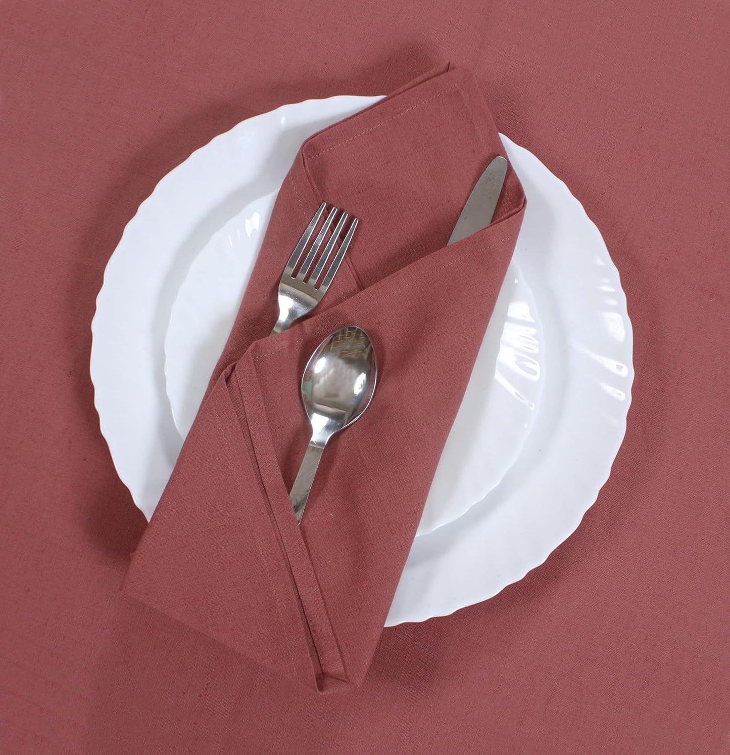 ANA Cloth Napkins Set of 12 (17.5x17.5) inch 100% Cotton Dinner Napkin Washable Hotel Quality Reusable Kitchen & Table Linen for Fall Thanksgiving Family Dinners Weddings & Everyday Use - Blush