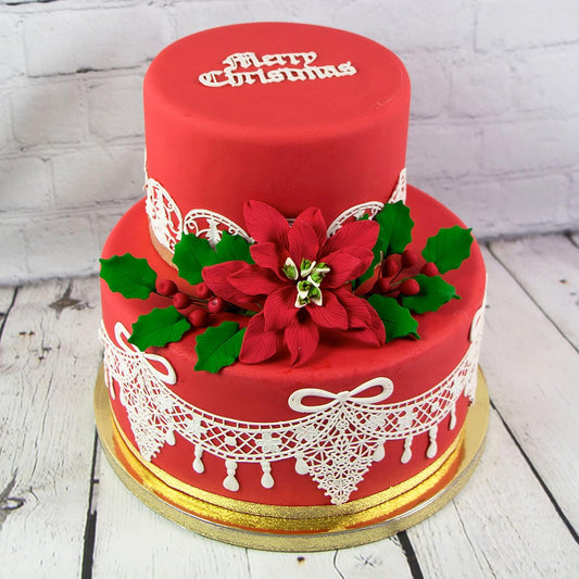 Global Sugar Art Christmas Cake Holly, 5 Leaf Sugar Cake Flower Spray, 3 Count by Chef Alan Tetreault