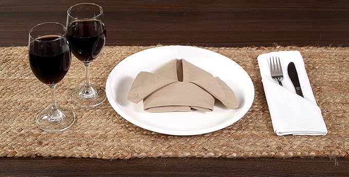 Ramanta Home Jute Braided Natural Burlap Runner 13x36 Inches, Reversible Boho Accent Table Runners for Wedding, Birthday Parties | Farmhouse Rustic Vintage Dinner Table Mat for Indoor & Outdoor Usage