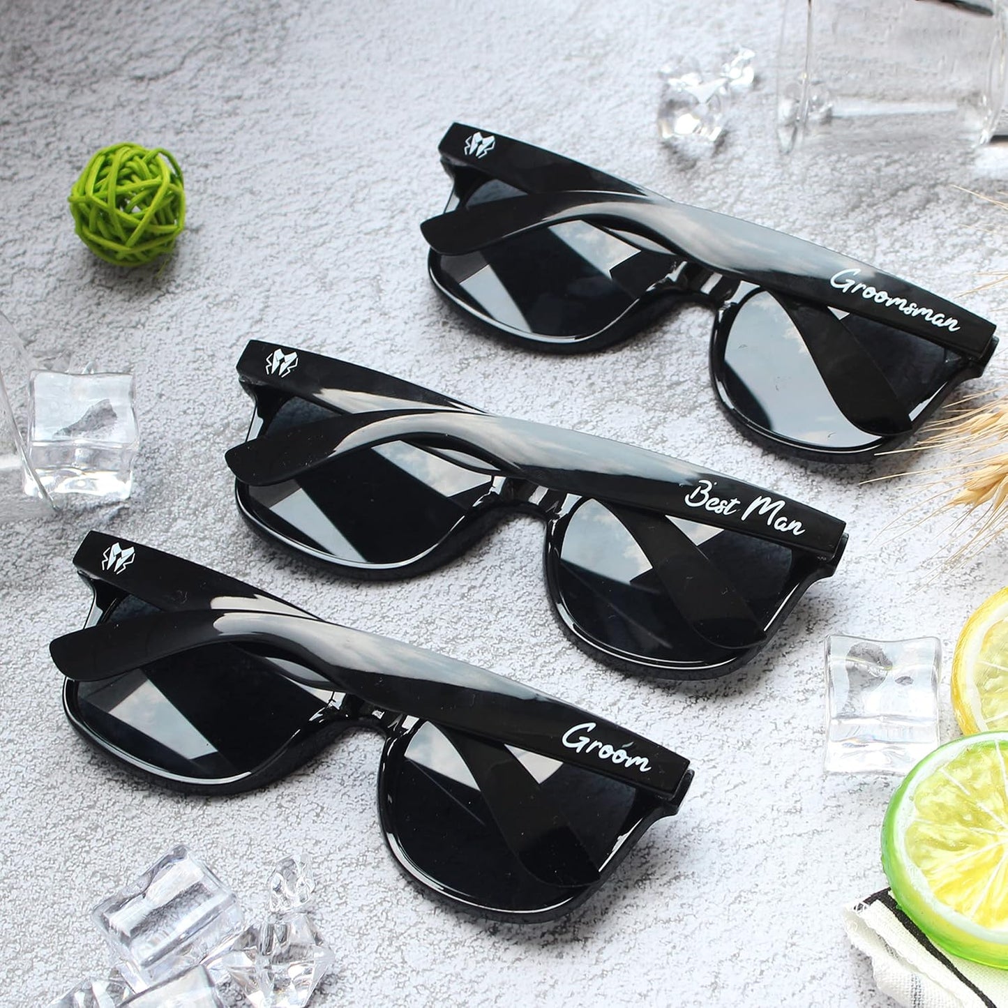 LotsBuyLots Groomsmen Sunglasses 7 Pack, Bachelor Party Supplies Sunglasses for Groom,Best Man,Groomsman