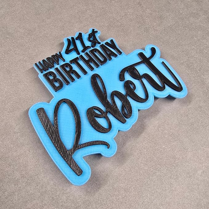 Custom Cake Topper with name and Age, Birthday cake topper by Iristy