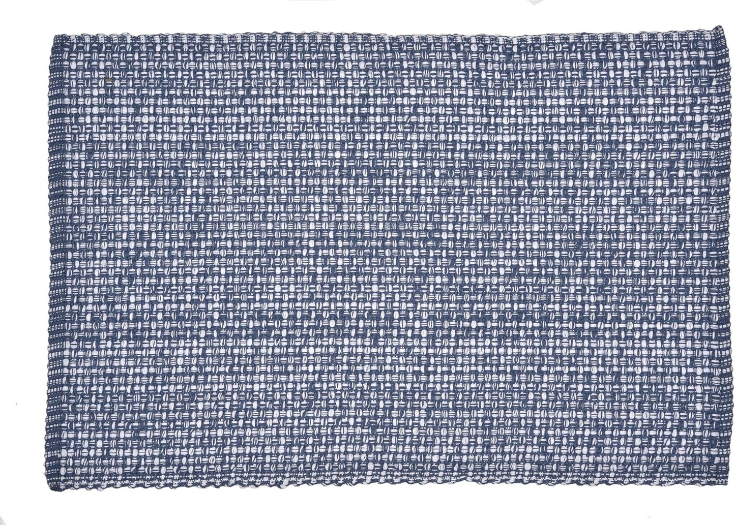 Urban Villa Placemats for Dining Table 100% CottonPlacemats 14''x20'' Over Sized Tablemats Set of 6Placemats Blue/White Two Tone Tablemats for Family Dinners Wedding Parties Everyday Use Placemats