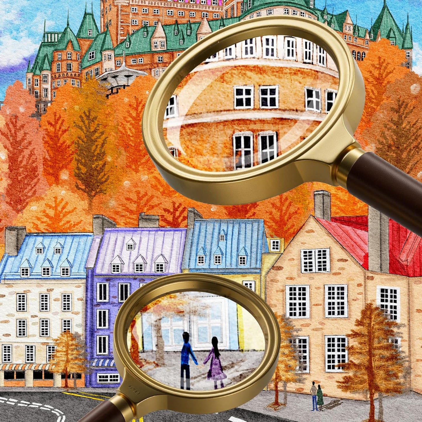 Autumn in Old Quebec 1000-Piece Jigsaw Puzzle for Adults –Challenging Vibrant Fall Streets Art, Premium Matte Finish, 27.56 x 19.68 Inches, Perfect for Game Nights