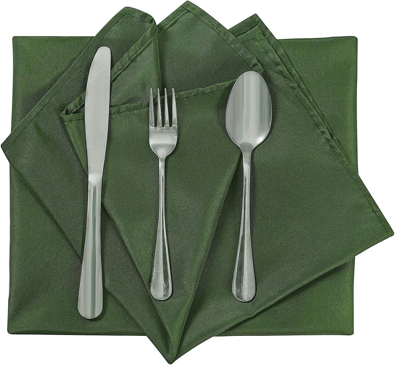 Cloth Napkins 17x17 inch Washable Polyester Dinner Napkins Soft Table Napkins for Wedding Party Dining Banquet(Willow,100PCS)
