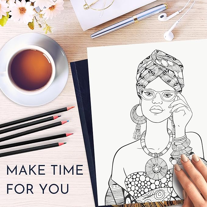 RYVE Adult Coloring Book for Women – Affirmations & Mindfulness Coloring Book for Adults Relaxation, Self Love Coloring Books for Women, Self Love Gifts, Positive Affirmations, Affirmation Gifts