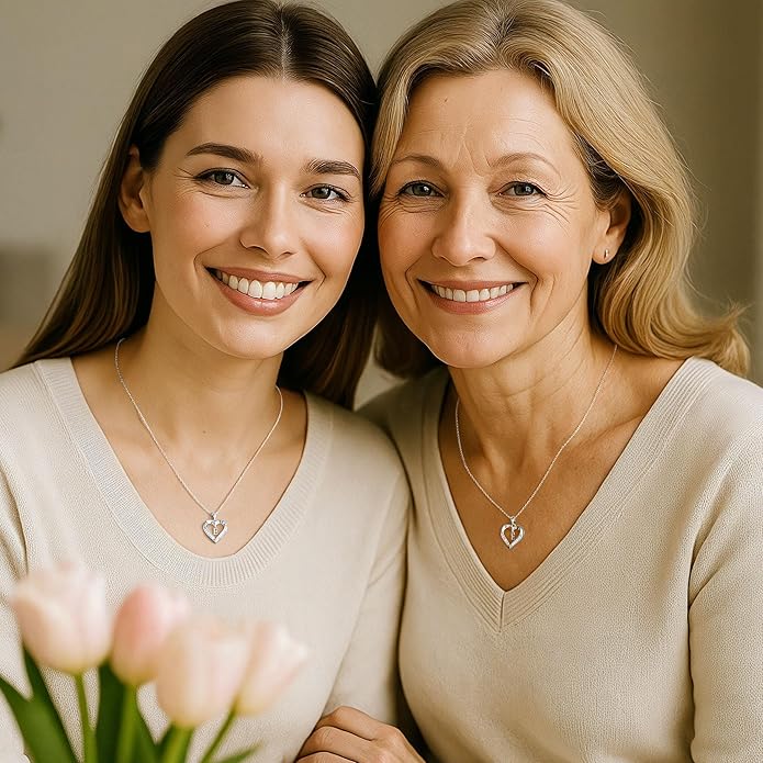 TURANDOSS Valentines Day Gifts for Kids Teen Girls - Heart Initial Necklaces, Dainty 14K Gold Plated CZ Heart Letter A-Z Pendant Necklace Trendy Jewelry Valentines Day Gifts for Wife Girlfriend