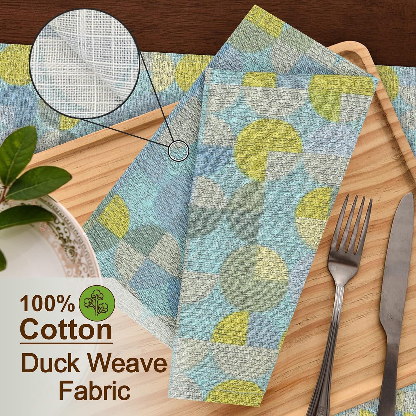 RUVANTI Cloth Napkins Set of 12 Cotton 100%, 18x18 Inches Napkins Cloth Washable, Soft, Absorbent. Cotton Napkins for Parties, Christmas, Thanksgiving, Weddings, Dinner Napkins Cloth - Quarterly