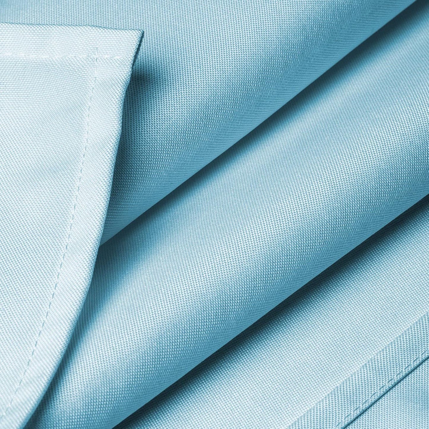 Lann's Linens - 90" x 156" Premium Tablecloth for Wedding/Banquet/Restaurant - Rectangular Polyester Fabric Table Cloth - Baby Blue