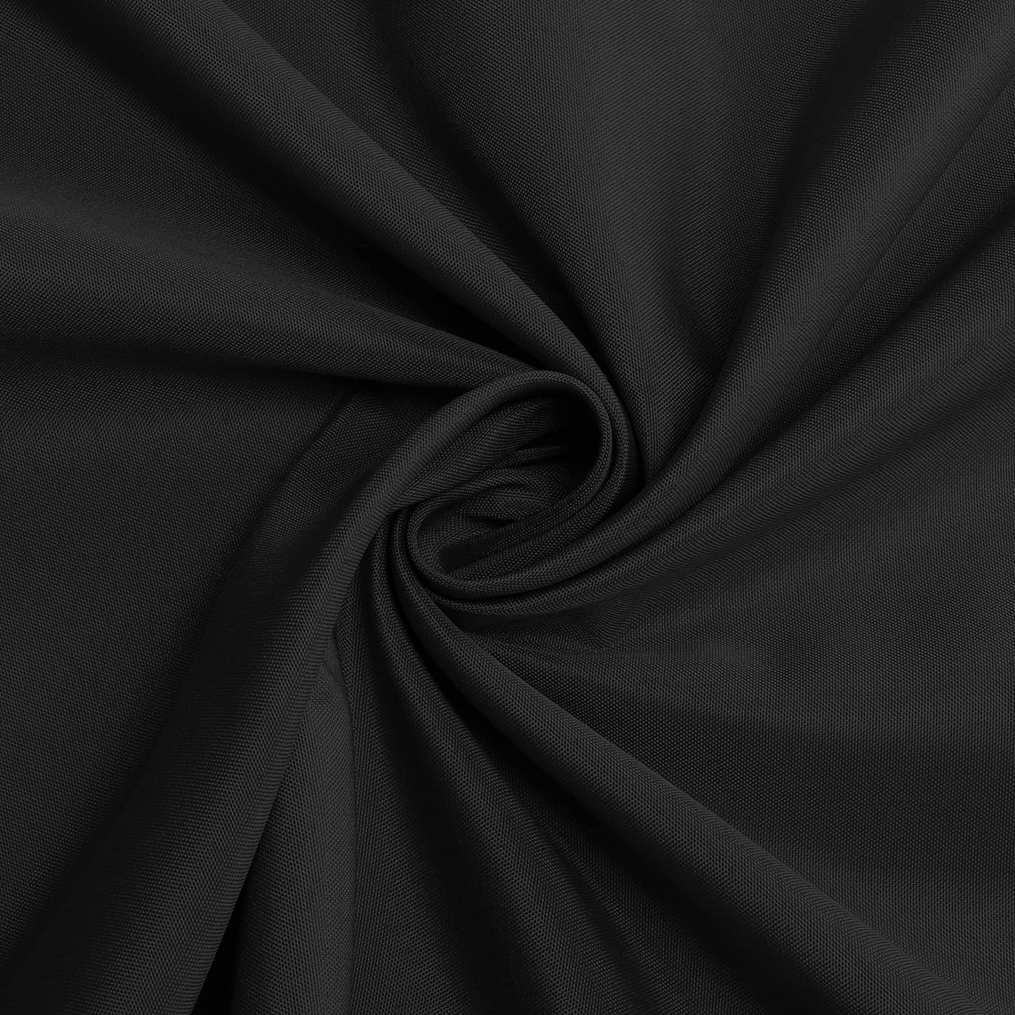 sancua Round Tablecloth - 60 Inch - Water Resistant Spill Proof Washable Polyester Table Cloth Decorative Fabric Table Cover for Dining, Buffet Parties and Camping, Black (Fits 20-48 Inch Tables)