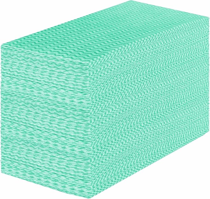 Handi Wipes Reusable Cloths, Green Disposable Kitchen Cleaning Towel Roll, Heavy Duty J Cloth,100 Count