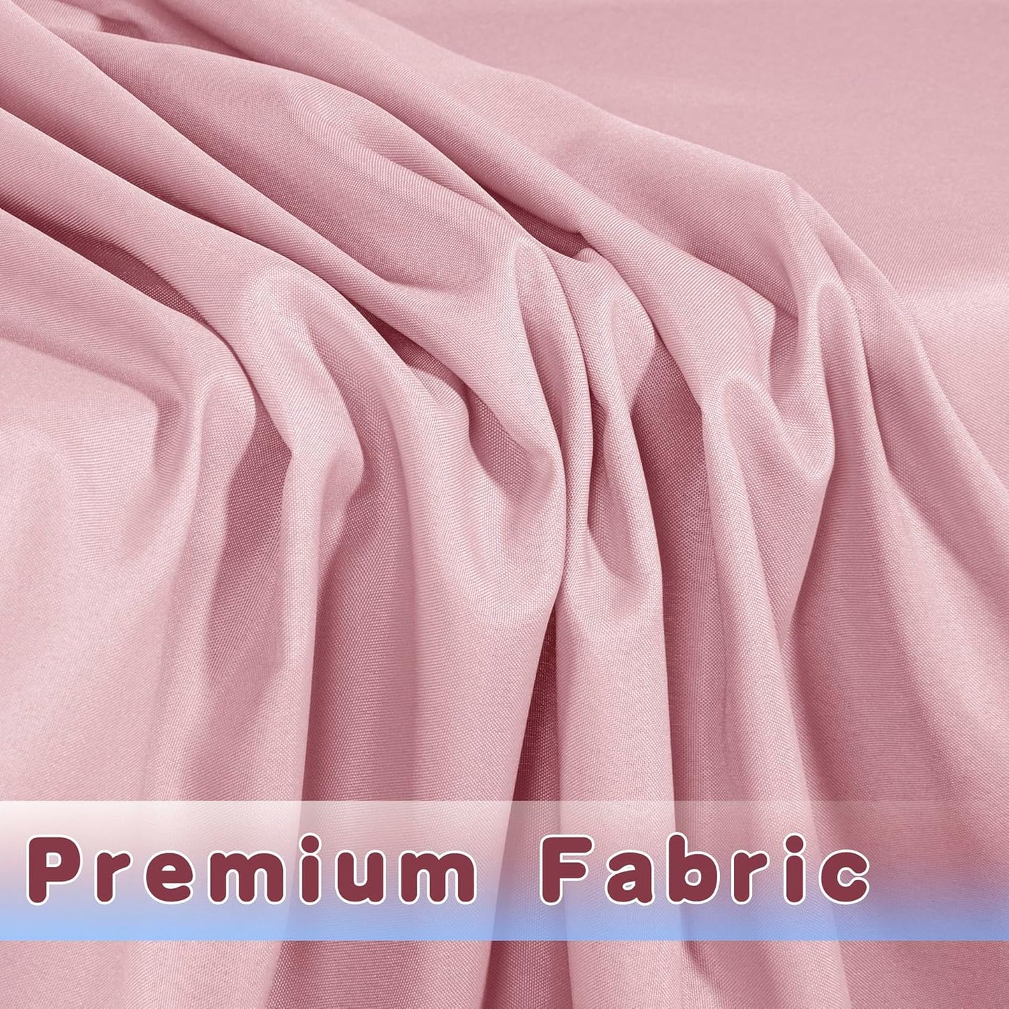 HolidayIdeas 2 Pack Fitted Pink Tableclothes - 48 x 24 Inch - Rectangle Tablecloths for 4 Foot Tables, Polyester Fabric Table Covers for Parties, Baby Shower, Wedding, Trade Show