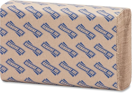 Genuine Joe GJO21040 Multifold Natural Towels (16 Packs, 250 per pack)