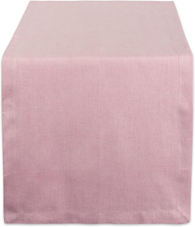 DII Chambray Kitchen, Tabletop Collection, Rose, 14x72 Table Runner
