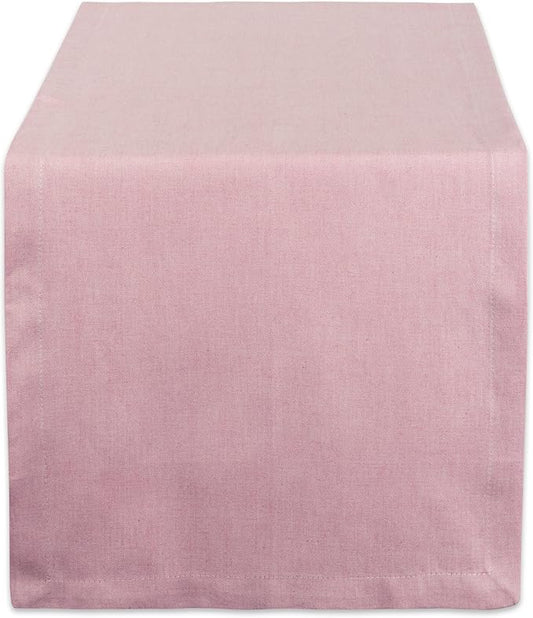 DII Chambray Kitchen, Tabletop Collection, Rose, 14x72 Table Runner