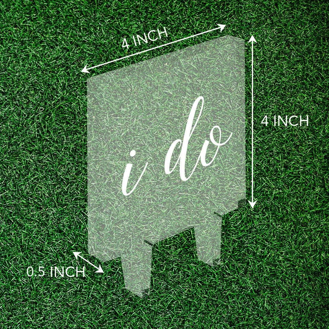 Andaz Press I Do Modern Custom Wedding Cake Topper, Acrylic Square Couple Cake Topper