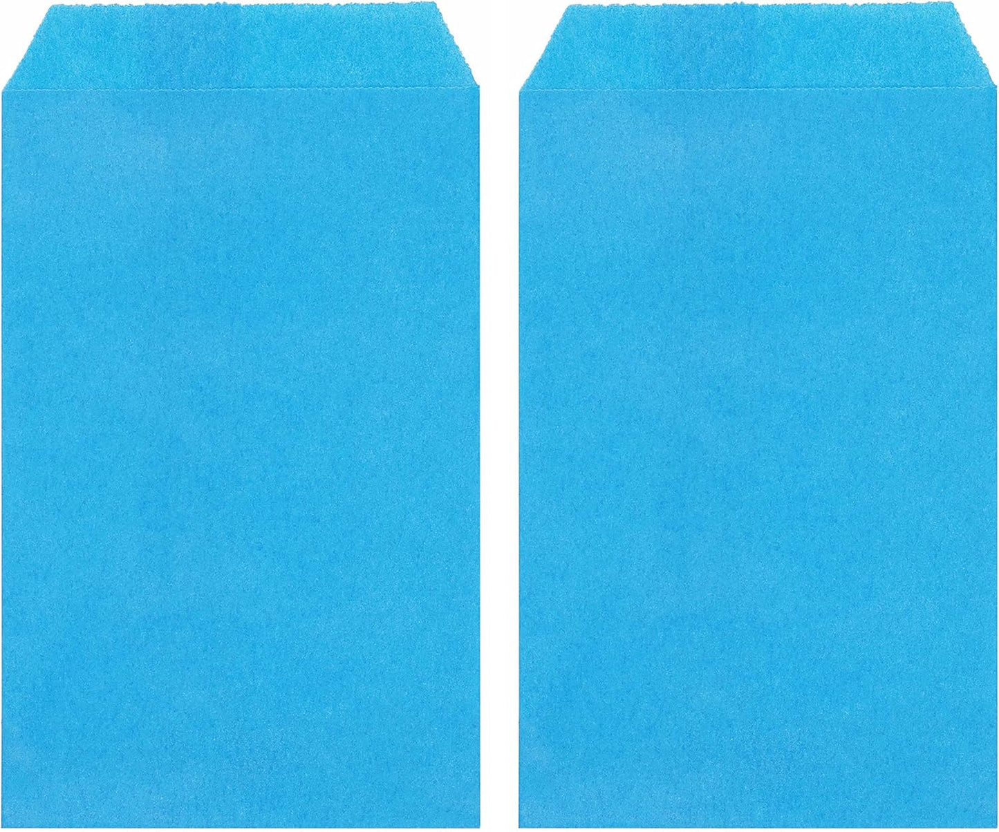 Quotidian Sky Blue Flat Mini Greaseproof Paper Envelope Bags 2 3/4" x 4 1/2" (7 x 11.5cm) Pack of 100 - Stamps Seeds Soap Samples Journals