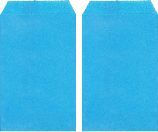 Quotidian Sky Blue Flat Mini Greaseproof Paper Envelope Bags 2 3/4" x 4 1/2" (7 x 11.5cm) Pack of 100 - Stamps Seeds Soap Samples Journals