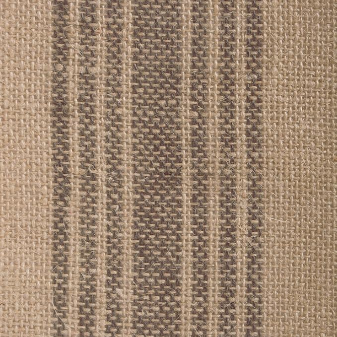 DII Jute Burlap Collection Kitchen Tabletop, Table Runner, 14x108, Middle Stripe Gray