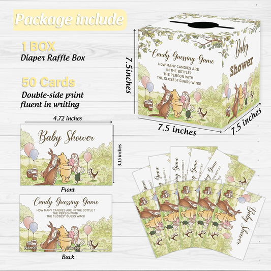 Winnie Baby Shower Decorations-the Pooh Baby Shower Games-Winnie Party Decorations-Guess How Many Candies Baby Shower Decorations,green