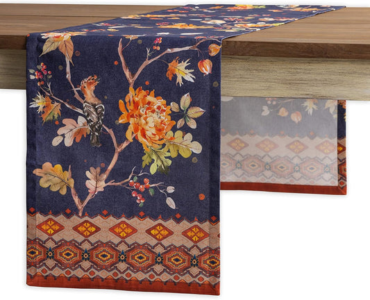 Maison d' Hermine Table Runner 100% Cotton Single Layer Table Runners 60 inches Long for Thanksgiving Christmas Decorations Home Kitchen Dining Party Wedding (Kelim - Infinity, 14.5" x 60")