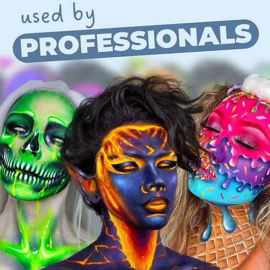 Blue Squid Face Paint Water Based Single Cake Professional Face Paint & Body Paint - Water Activated, Kids Adults Face Painting for Costume, Halloween Makeup, Cosplay - Royal Blue Face Paint 30g