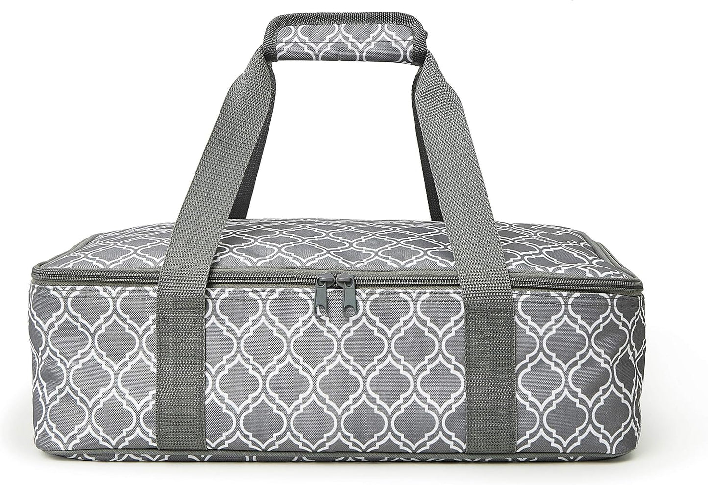 Insulated Casserole Carrier Fit 9"x13" Lasagna Baking Dish Pan for Hot or Cold Food Transport,Portable Reusable Lunch Warmer Tote Bag for Gathering,Camping/Office,Cookouts,Potluck Parties-Laurel Green