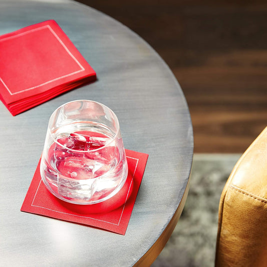 Five Star Cocktail Napkins, 50 Luxury Cotton Disposable Cocktail Party Napkins, 4.5" x 4.5" for Home Bars, Game Nights, Beverages, Birthdays, Weddings & Holidays, Toreador