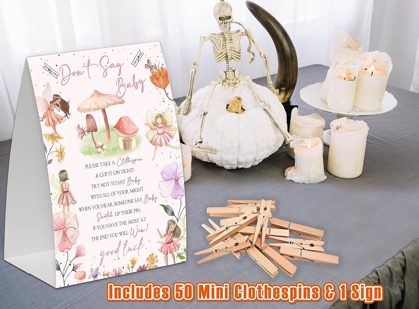 Enchanted Pixie Fairy Shower Decoration,Don't Say Baby Baby Shower Game,Gender Neutral Baby Shower Decorations,Small Clothespin Game,Baby Shower Ideas,Baby Shower Games 50 Guest,Fall Party Games