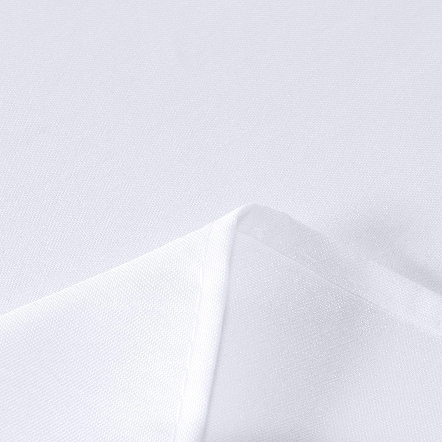 sancua Rectangle Tablecloth - 54 x 120 Inch - Water Resistant Spill Proof Washable Polyester Table Cloth, Decorative Fabric Table Cover for Dining Tables, Buffet Parties and Camping, White