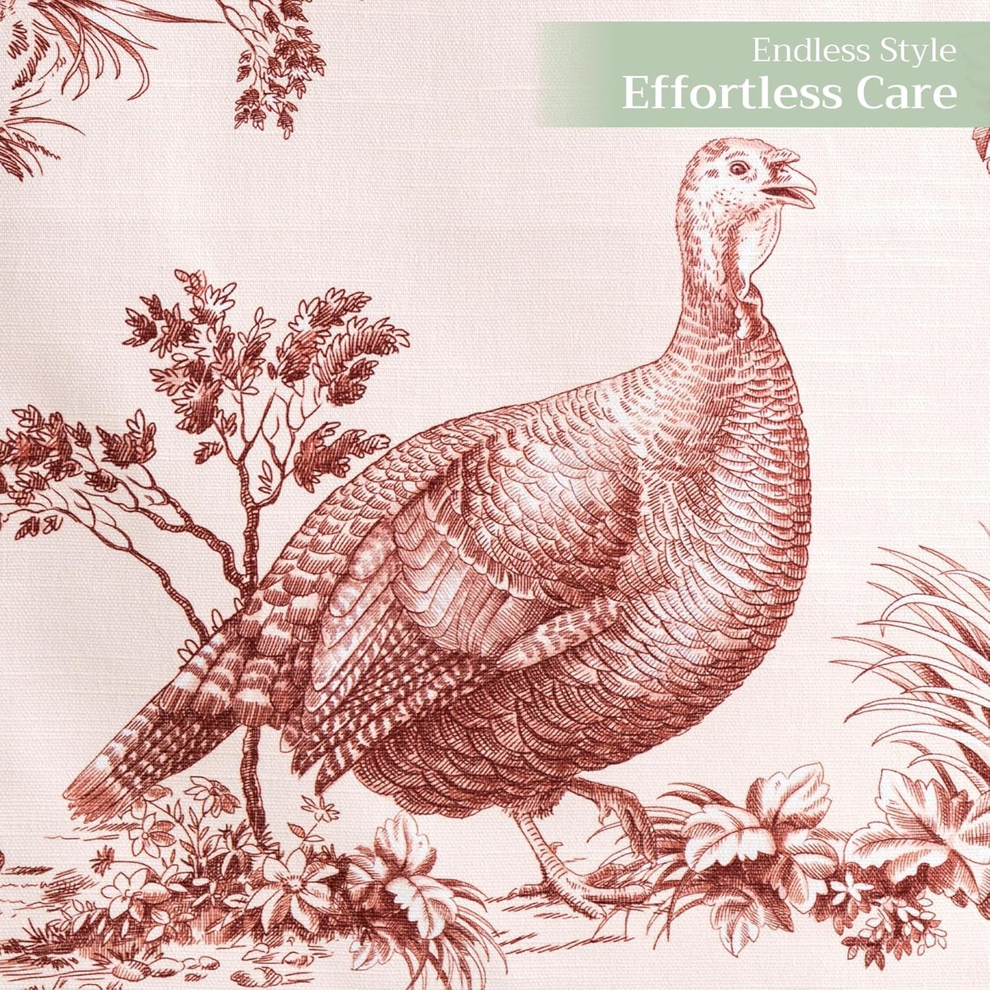 Maison d' Hermine Table Runner 100% Cotton Single Layer Table Runners 48 inches Long for Thanksgiving Christmas Decorations Home Kitchen Dining Party Wedding (Holy Jouy - Brown, 14.5" x 48")