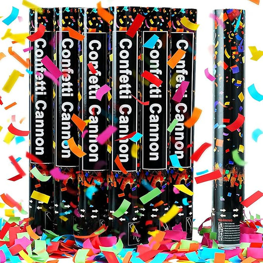 16in Biodegradable Confetti Poppers,Confetti Cannons Bulk with Colorful Confettis Design for Ceremony Party Favor Supplies,Birthday Holiday,valentines Day Party Easter Graduation 2026(2Pack)