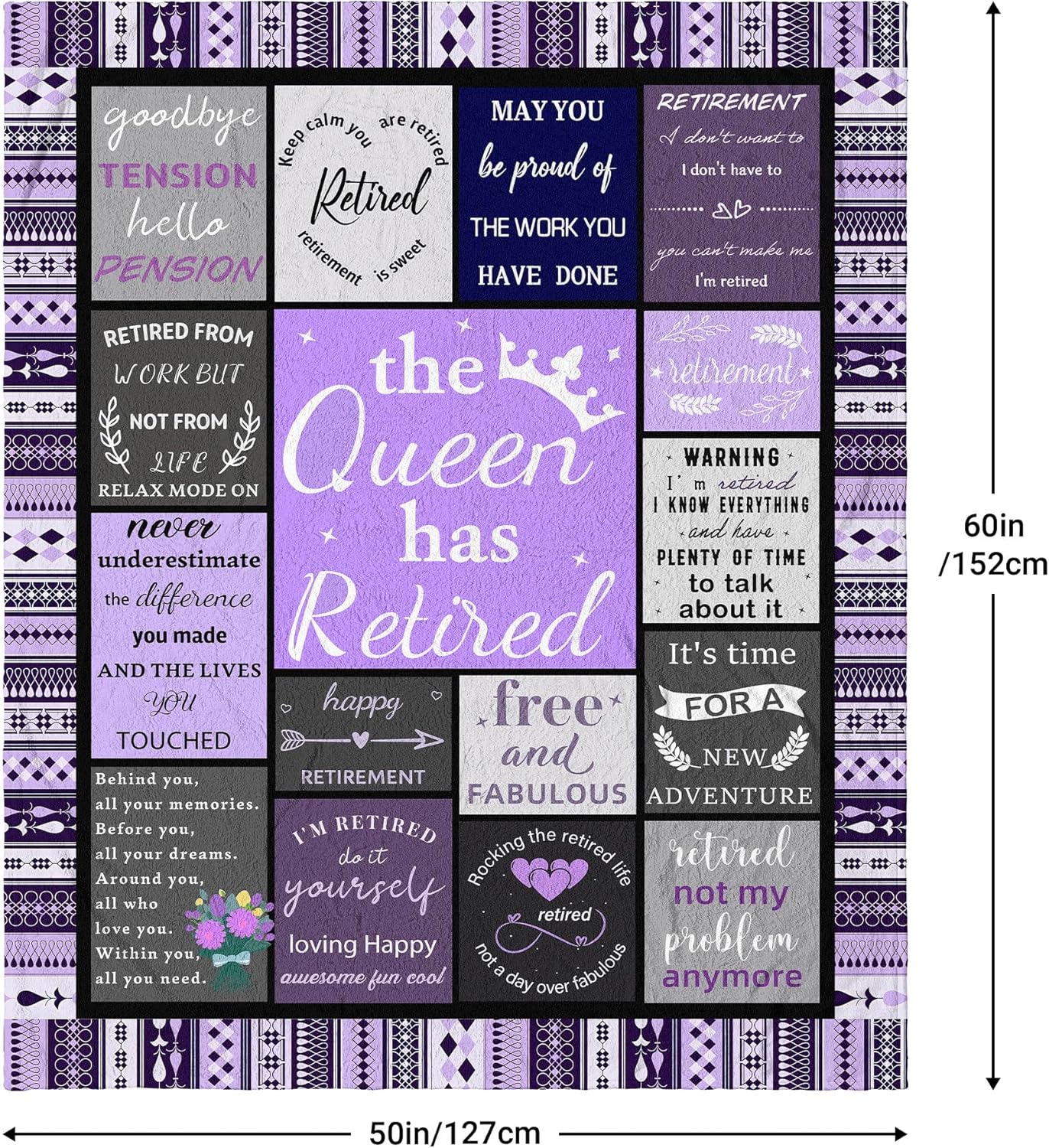 Retirement Gifts for Women 2025, Best Retirement Gifts Ideas, Cool Retirement Gifts, Retired Gifts for Women, Goodbye Farewell Gifts for Coworkers Woman, Coworker Leaving Gift Purple Blanket 60”X50”