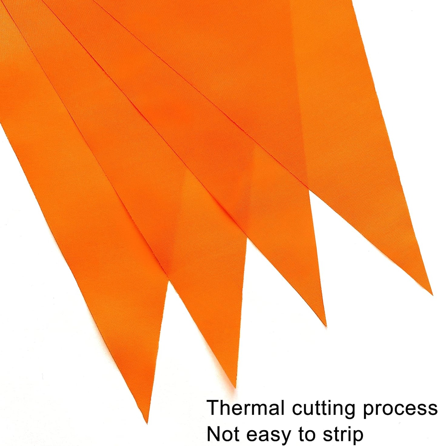 100 Feet Orange Pennant Banners Flags String Hanging Triangle Bunting Flags,Party Decorations for Grand Opening,Kids Birthday,Carnival,60 PCS
