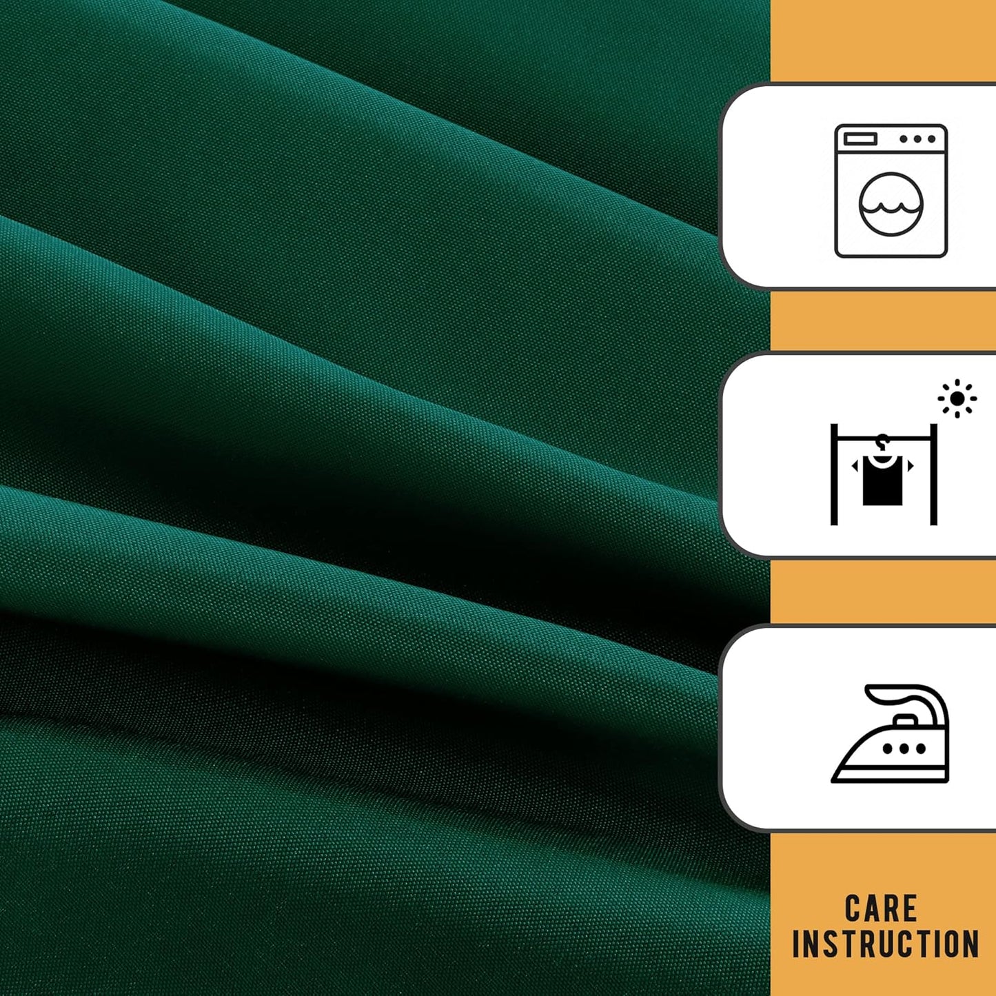 Obstal 2 Pack Blackish Green Table Cloths for 6 Foot Rectangle Tables - Water Resistant Washable Fabric Polyester Rectangle Table Cover Protector for Wedding, Banquet and Trade Shows