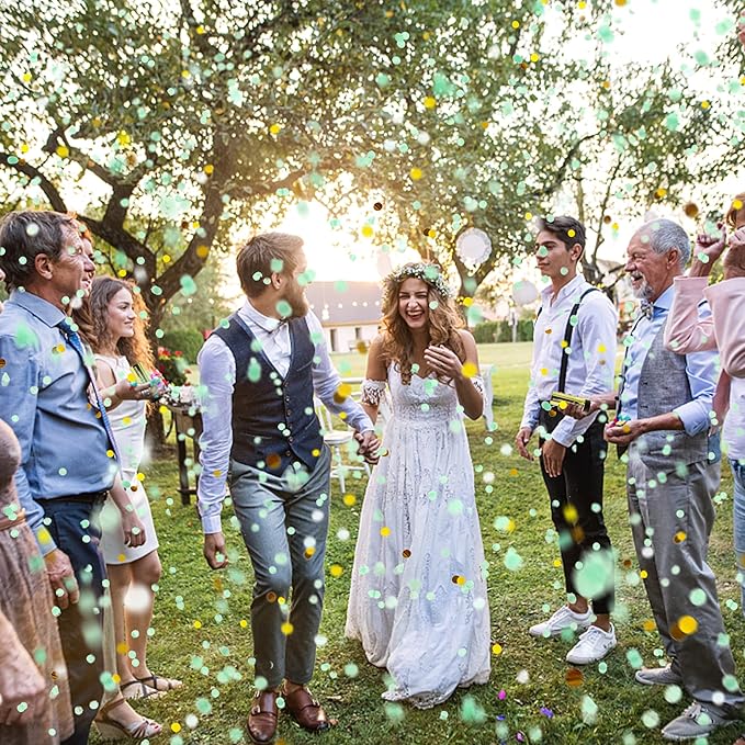 8 PCS Confetti Poppers Cannons for Gender Reveal Wedding Birthday Graduation Baby Shower Anniversary Christmas New Year's Fun Party Supplies Decorations and Favors