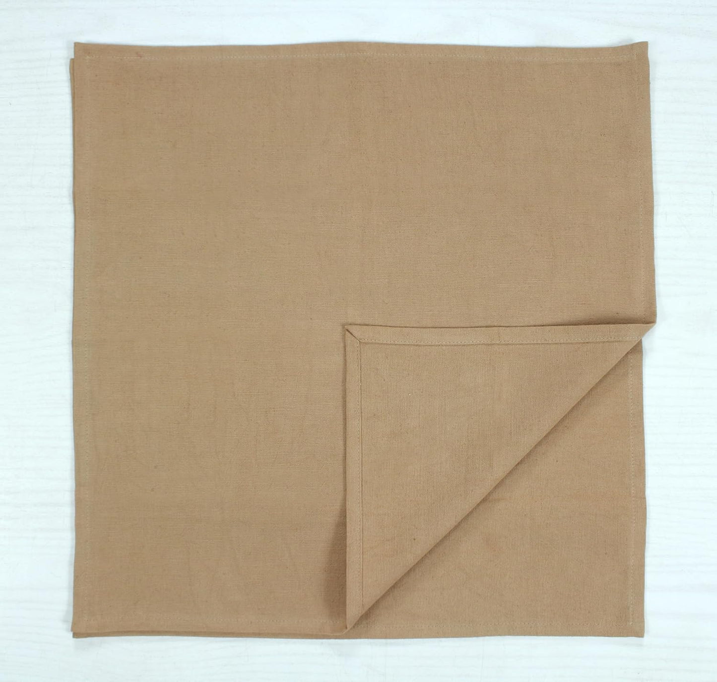 ANA Cloth Napkins Set of 12 (17.5x17.5) inch 100% Cotton Dinner Napkin Washable Hotel Quality Reusable Kitchen & Table Linen for Fall Thanksgiving Family Dinners Weddings & Everyday Use - Brown